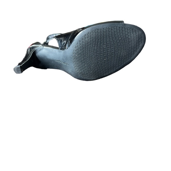 FRANCO SARTO BLACK PATENT LEATHER STRAP HEELS - Picture 4 of 8